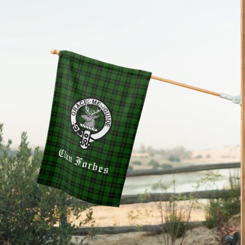 Clan Forbes Tartan and Crest Badge   House Flag