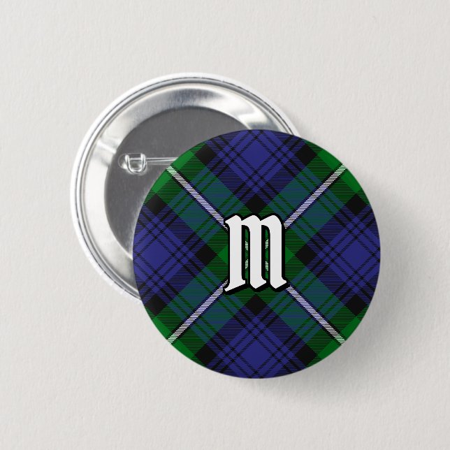 Clan Forbes Tartan Button (Front & Back)