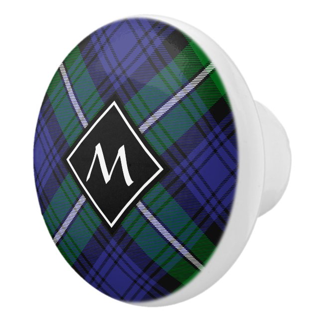 Clan Forbes Tartan Ceramic Knob (Right)