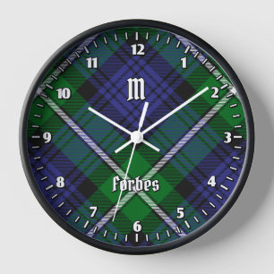 Clan Forbes Tartan Clock