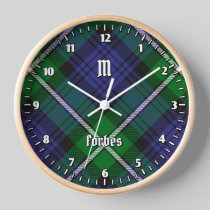 Clan Forbes Tartan Clock