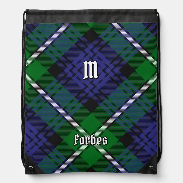 Clan Forbes Tartan Drawstring Bag (Front)