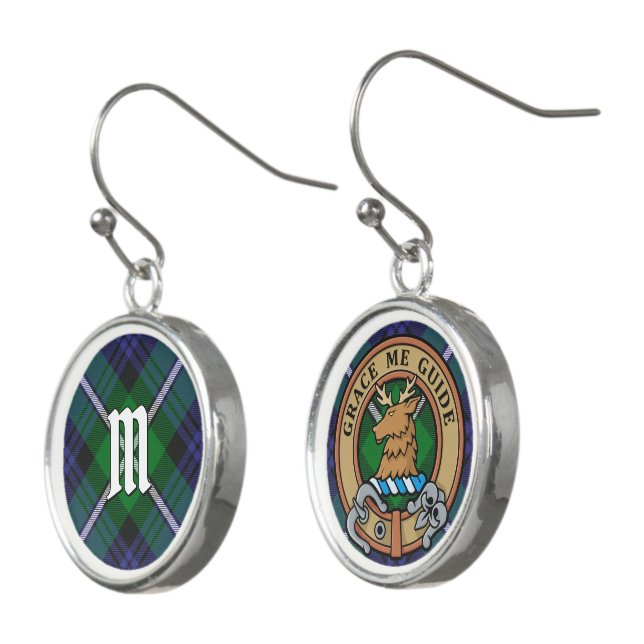 Clan Forbes Tartan Earrings (Angled)