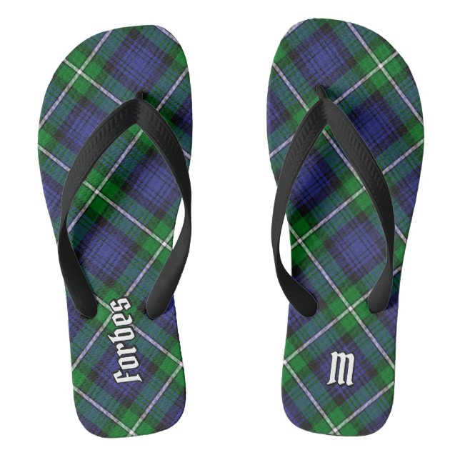 Clan Forbes Tartan Flip Flops (Footbed)