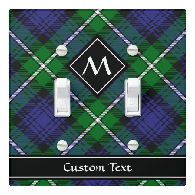 Clan Forbes Tartan Light Switch Cover (In Situ)