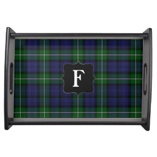Clan Forbes Tartan Plaid Monogram Serving Tray