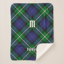 Clan Forbes Tartan Sherpa Blanket