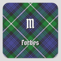Clan Forbes Tartan Square Sticker
