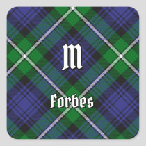 Clan Forbes Tartan Square Sticker