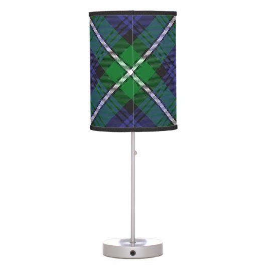 Clan Forbes Tartan Table Lamp (Back)