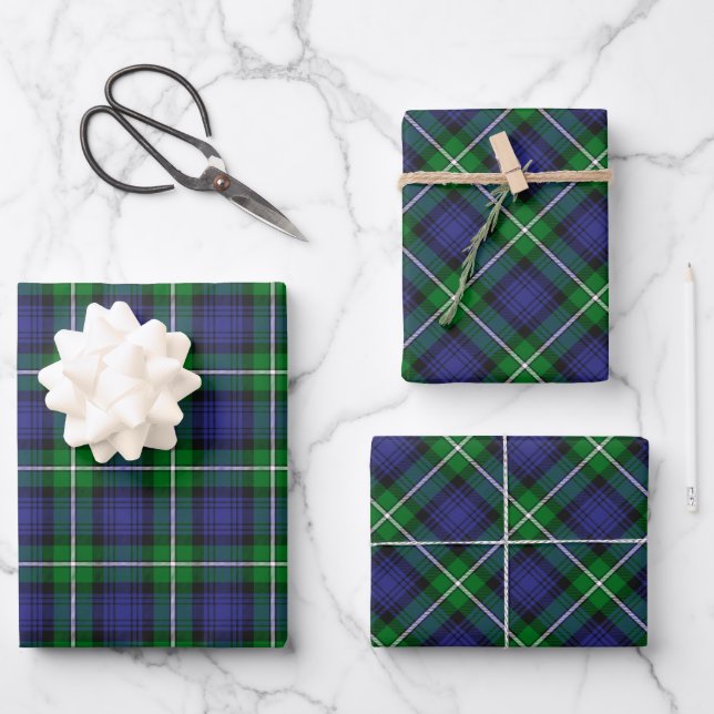 Clan Forbes Tartan Wrapping Paper Sheets (Front)