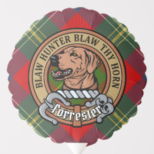 Clan Forrester Crest over Tartan Balloon