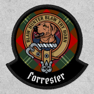 Clan Forrester Crest over Tartan Patch