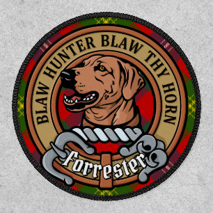 Clan Forrester Crest over Tartan Patch