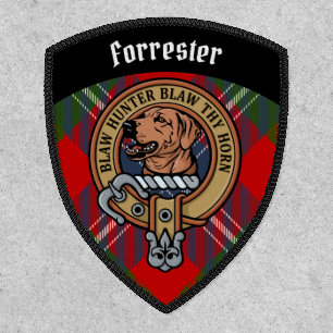 Clan Forrester Crest over Tartan Patch