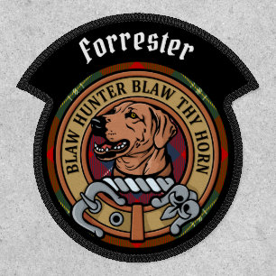 Clan Forrester Crest over Tartan Patch