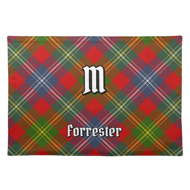 Clan Forrester Tartan Cloth Placemat (Front)