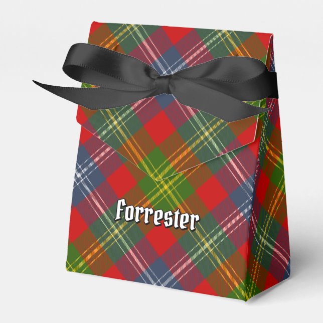 Clan Forrester Tartan Favor Boxes (Front Side)