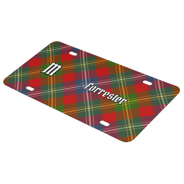 Clan Forrester Tartan License Plate (Side)