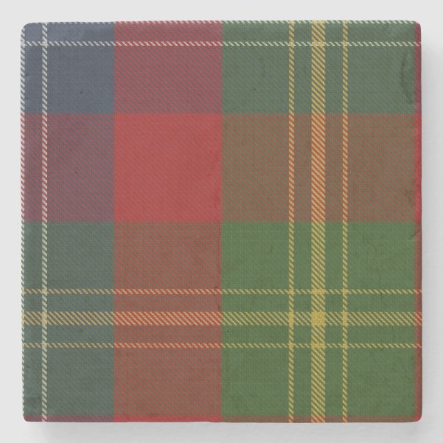 Clan Forrester Tartan Plaid Stone Coaster (Front)