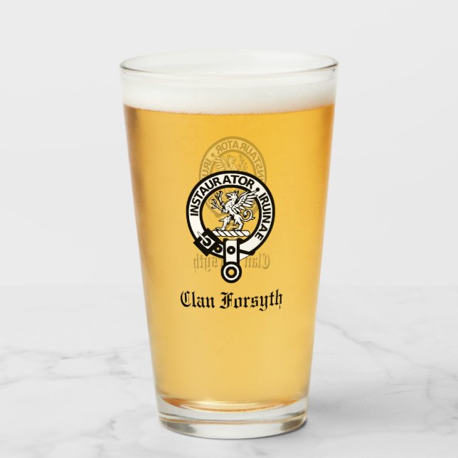 Clan Forsyth Crest Badge Glass (Front Filled)