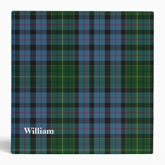 Clan Forsyth Custom Tartan Plaid Binder (Front)