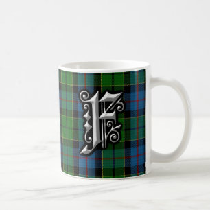Clan Forsyth Forsythe Letter F Monogram Tartan Coffee Mug
