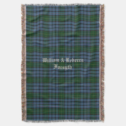 Forsyth Modern Tartan Crest Blanket Wave Style