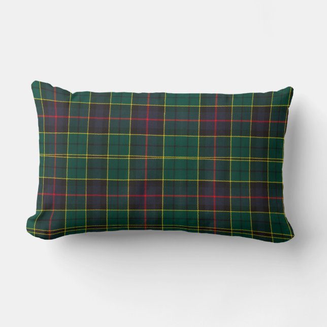 Clan Forsyth Tartan Plaid Lumbar Pillow (Front)
