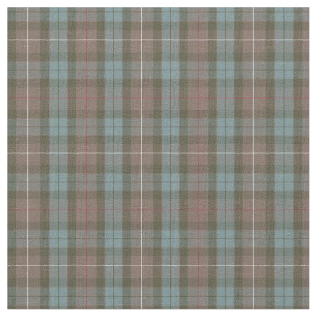 Clan Fraser Ancient Hunting Tartan Fabric (Close Up)