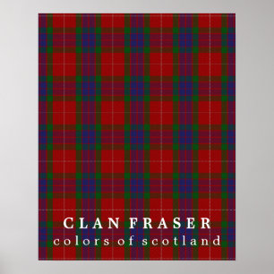 Clan Fraser Colors of Scotland Tartan Poster