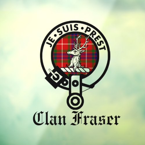 Clan Fraser Crest Badge Cutout Window Cling