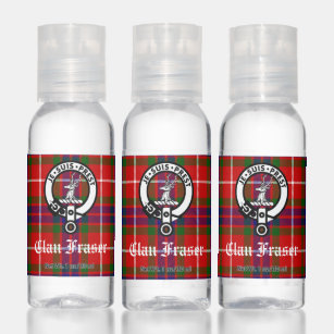 Clan Fraser Crest Badge & Tartan Hand Sanitizer