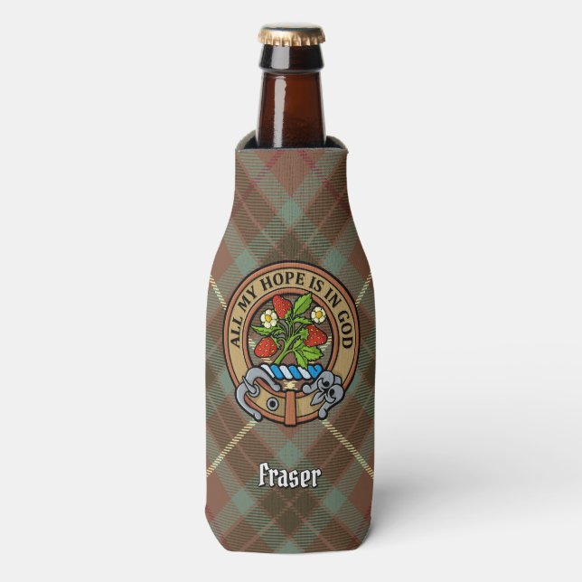 Clan Fraser Crest Bottle Cooler (Bottle Front)