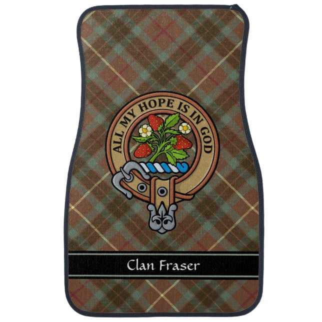 Clan Fraser Crest Car Floor Mat (Front)