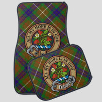 Clan Fraser Crest Car over Hunting Tartan Floor Mat