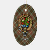 Clan Fraser Crest Ceramic Ornament (Right)