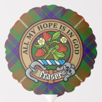 Clan Fraser Crest over Hunting Tartan Balloon