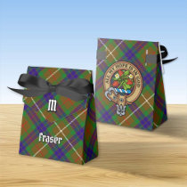 Clan Fraser Crest over Hunting Tartan Favor Box