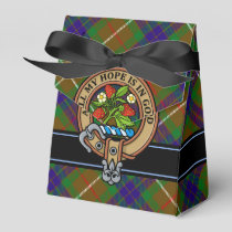 Clan Fraser Crest over Hunting Tartan Favor Box