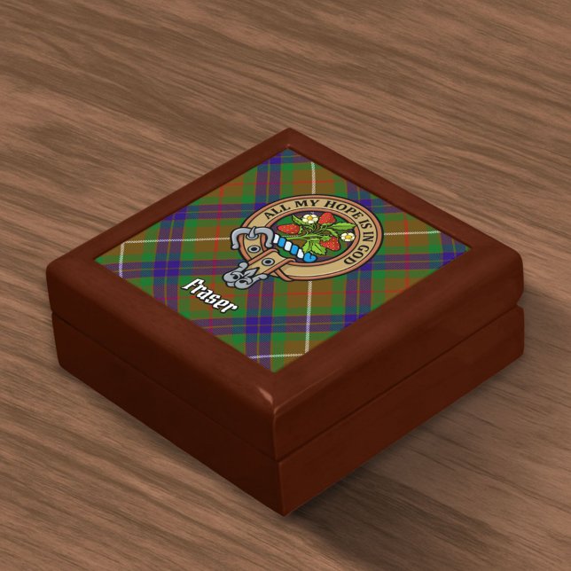Clan Fraser Crest over Hunting Tartan Gift Box (Creator Uploaded)