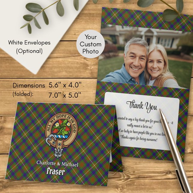 Clan Fraser Crest over Hunting Tartan Invitation (Creator Uploaded)