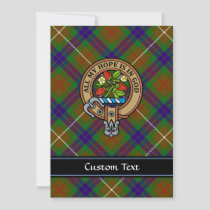 Clan Fraser Crest over Hunting Tartan Invitation