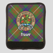 Clan Fraser Crest over Hunting Tartan Luggage Handle Wrap