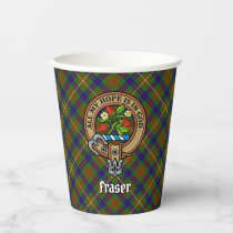 Clan Fraser Crest over Hunting Tartan Paper Cups