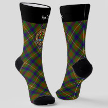 Clan Fraser Crest over Hunting Tartan Socks