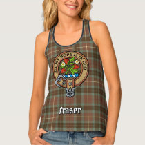 Clan Fraser Crest over Hunting Tartan Tank Top