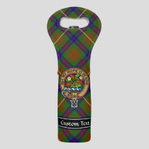 Clan Fraser Crest over Hunting Tartan Wine Bag