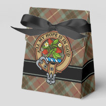 Clan Fraser Crest over Hunting Weathered Tartan Favor Box