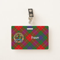 Clan Fraser Crest over Tartan Badge